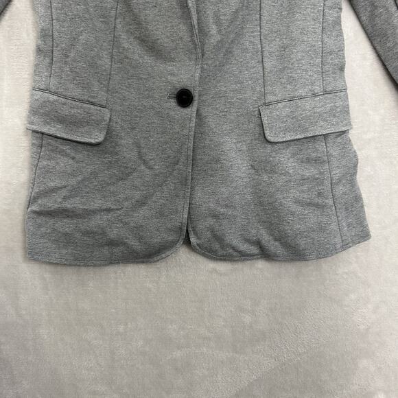 Everlane Women's Blazer XS Gray Organic Cotton Knit Stretch Slim Fit Career - Picture 5 of 14